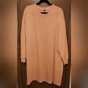 Women's NEW Old Navy Orange Long Sleeve Mini Dress, Size XXL